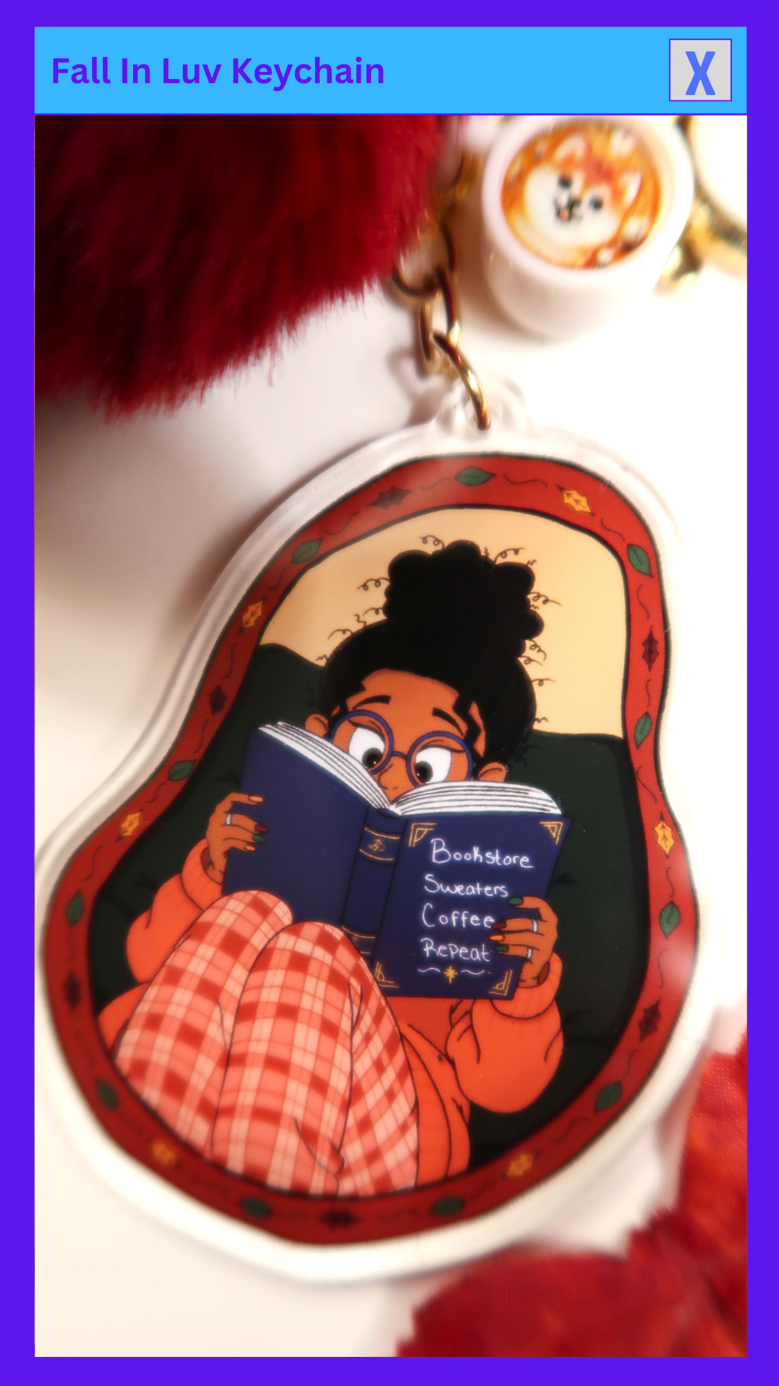 " Fall In Luv " Keychain