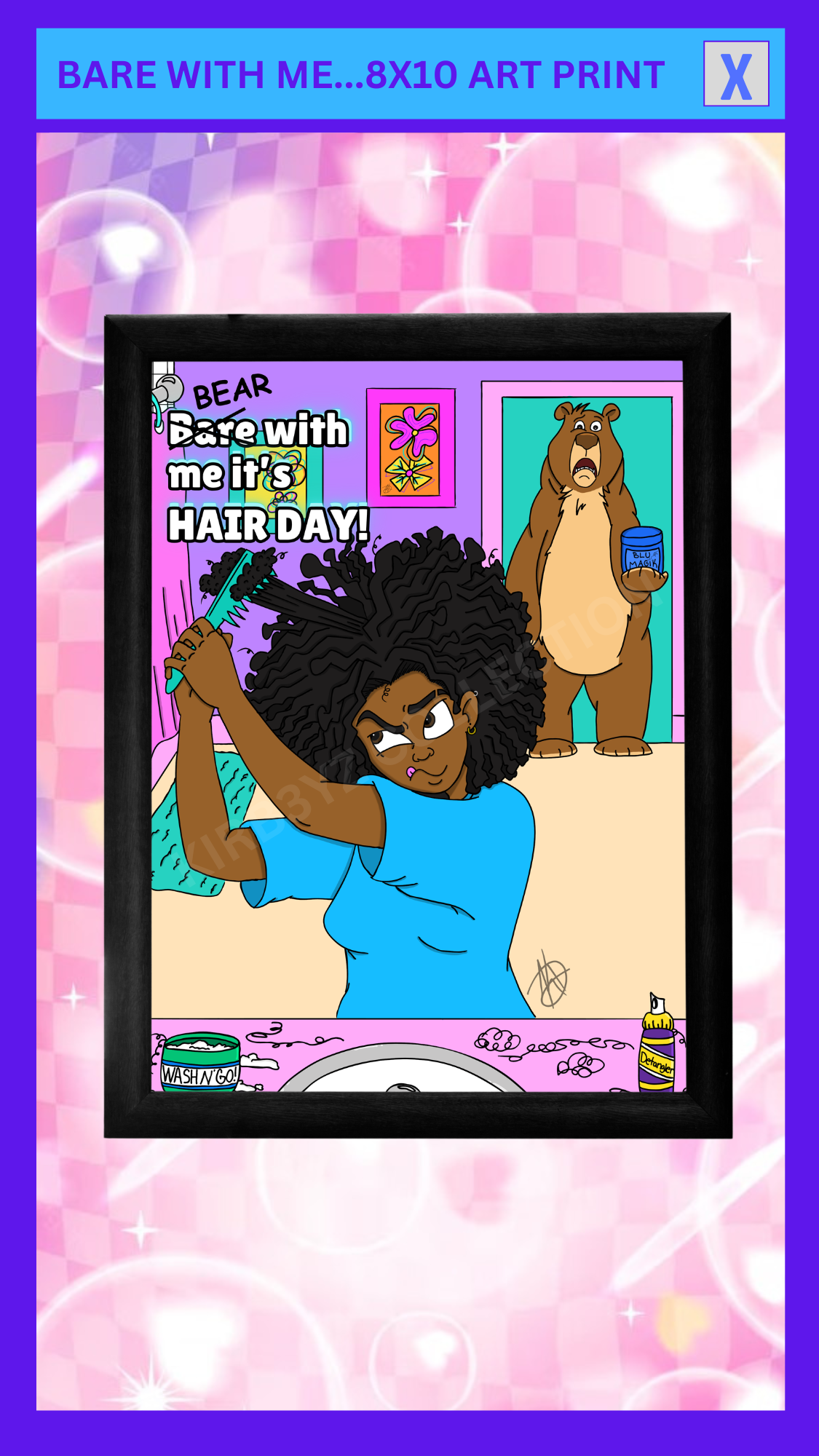 BARE WITH ME...8X10 ART PRINT