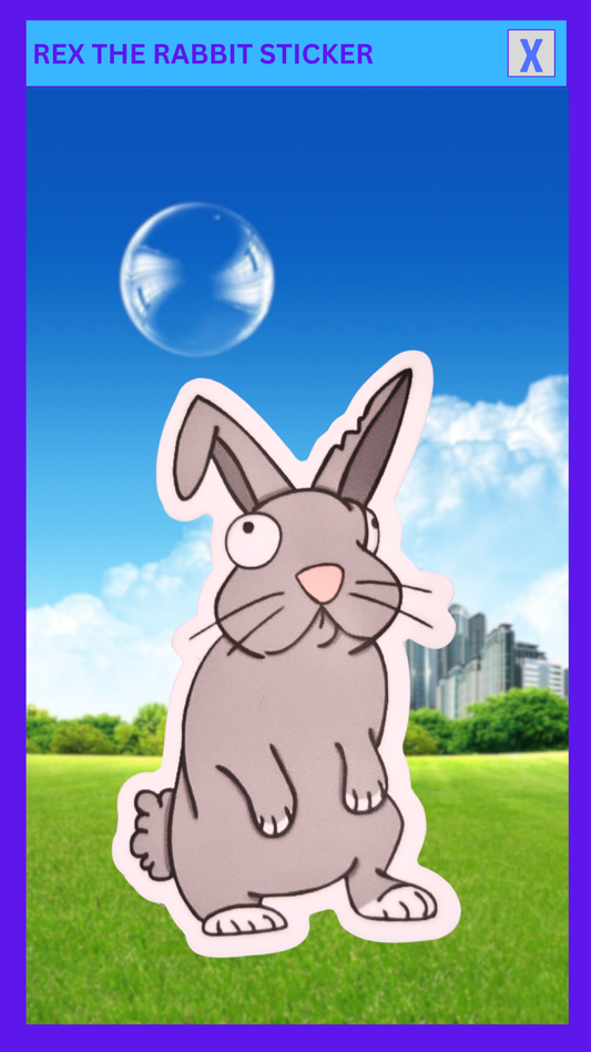 REX THE RABBIT STICKER