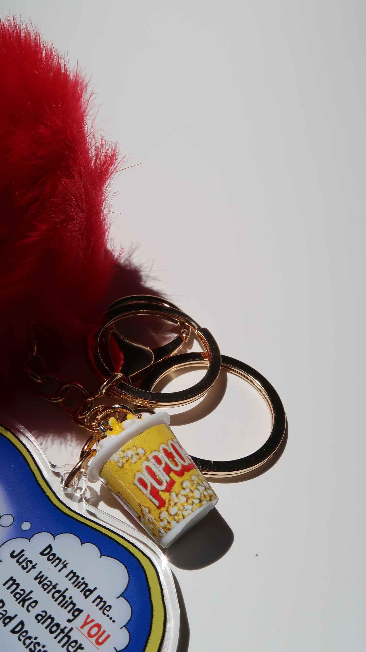 A "Popcorn Decision" Keychain