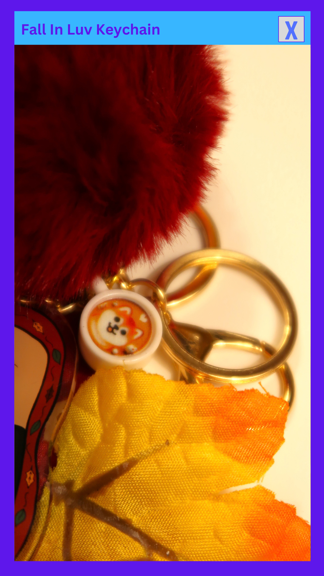 " Fall In Luv " Keychain