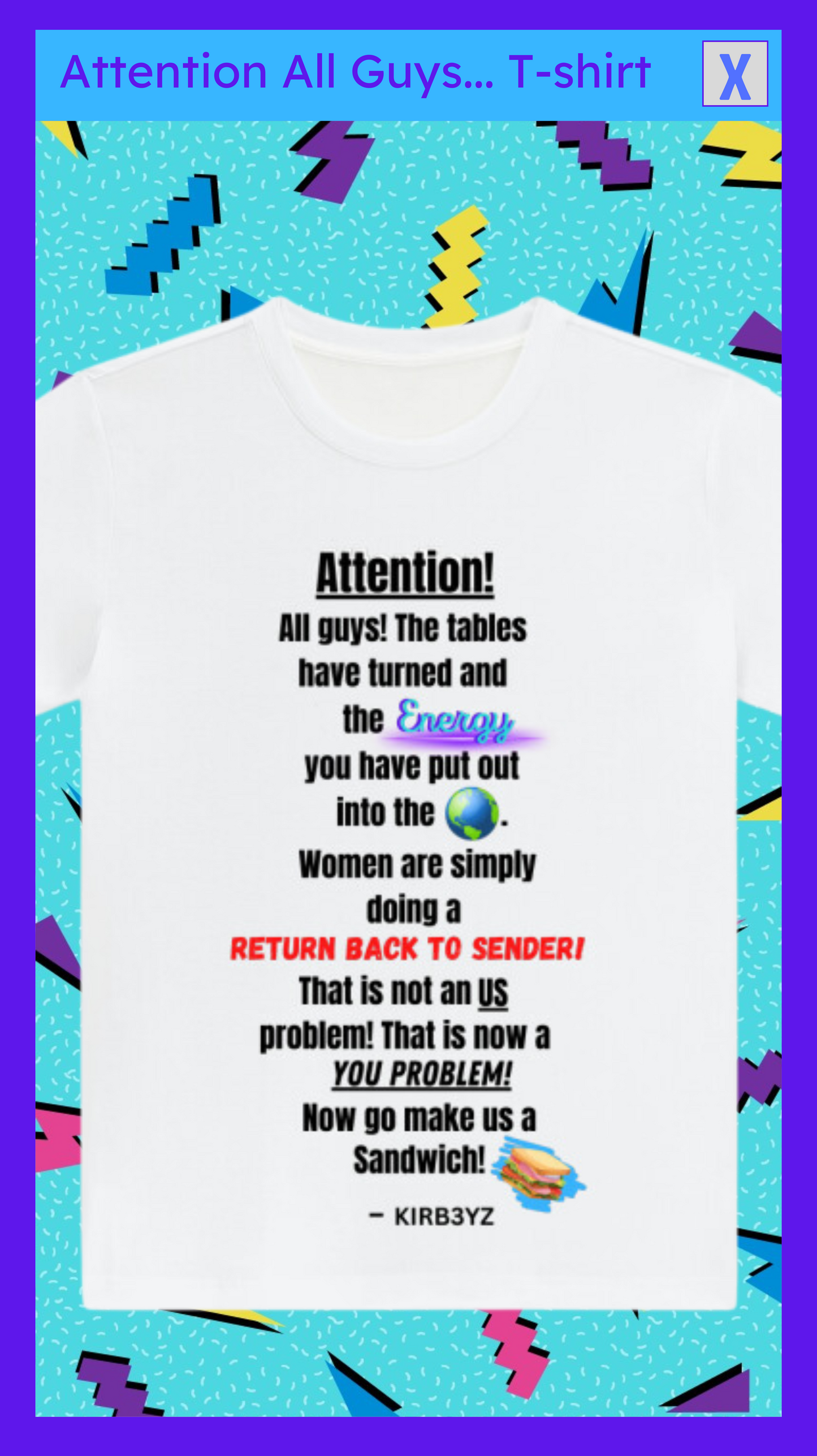 Attention All Guys...T-shirt