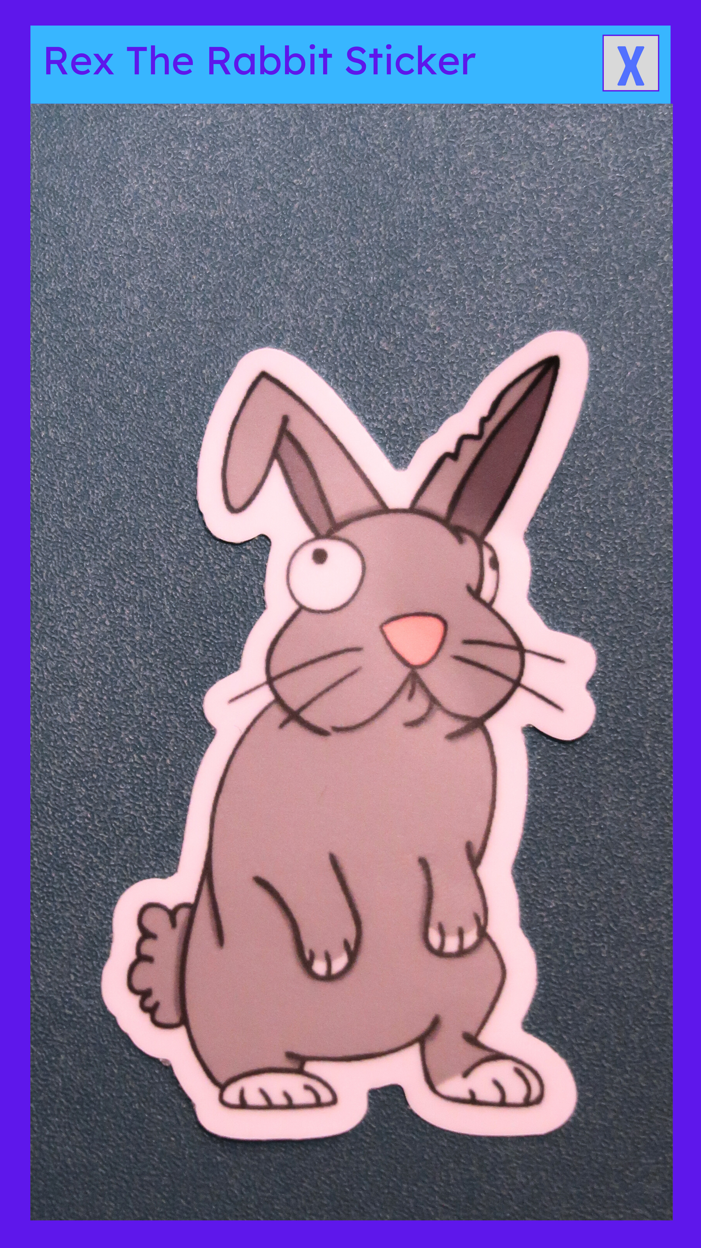 REX THE RABBIT STICKER