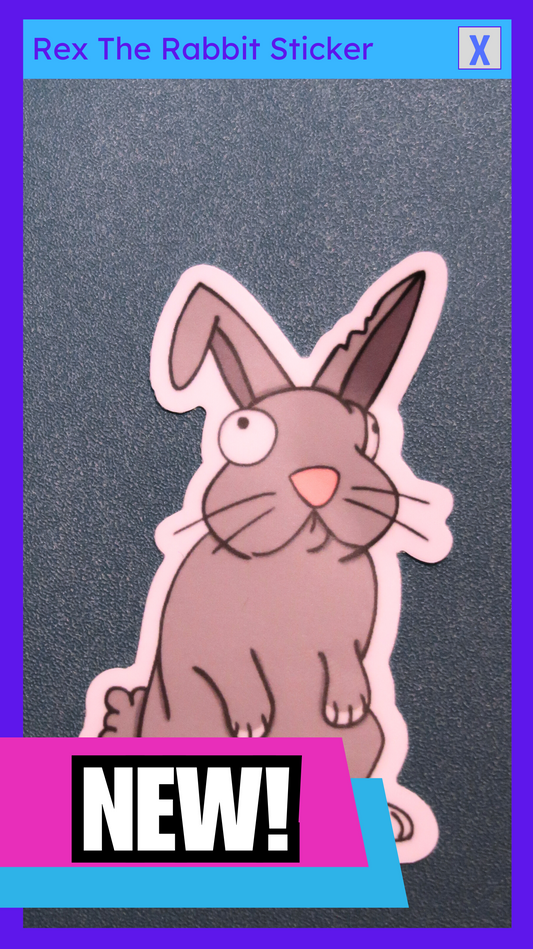 REX THE RABBIT STICKER